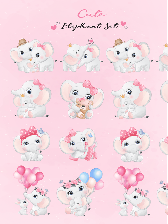 WaterColor Animals Stickers