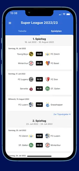Game screenshot Tippspiel blue Sport apk