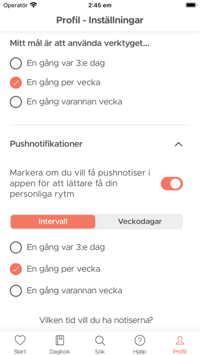 Livsstilsverktyget Screenshot