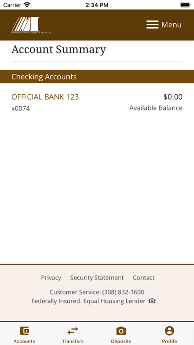 Minden Exchange Bank Mobile Screenshot