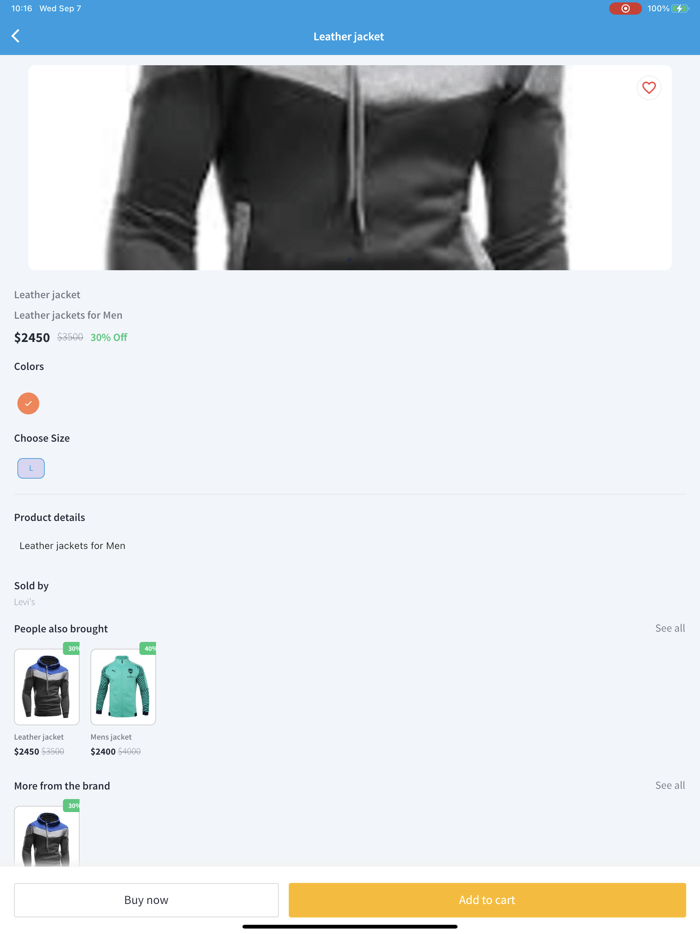 Flutter Clothing App