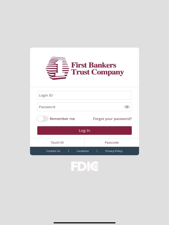 First Bankers Trust Company NA iPad screenshot 1 - Finance app