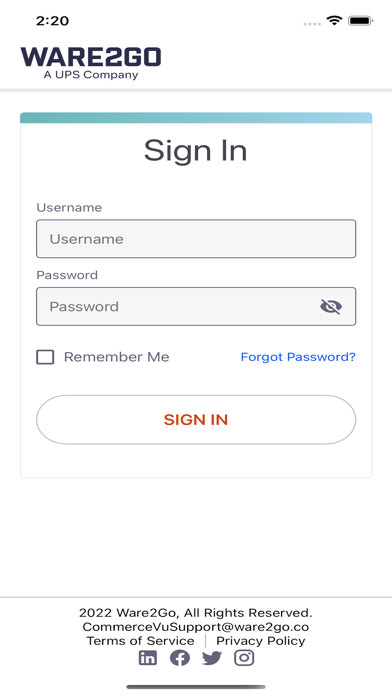CommerceVu Mobile Screenshot