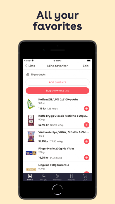 Mathem - Online grocery store Screenshot