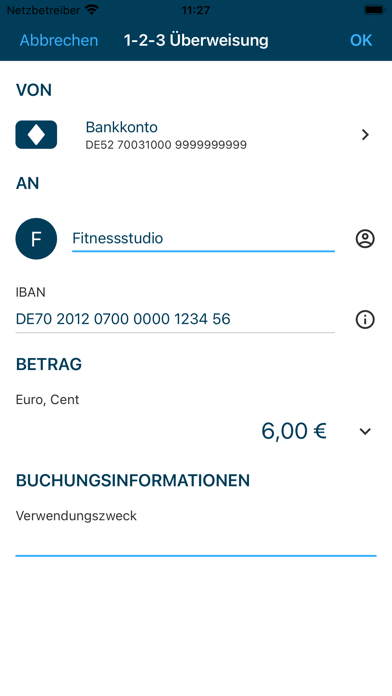 Sperrer Banking Screenshot