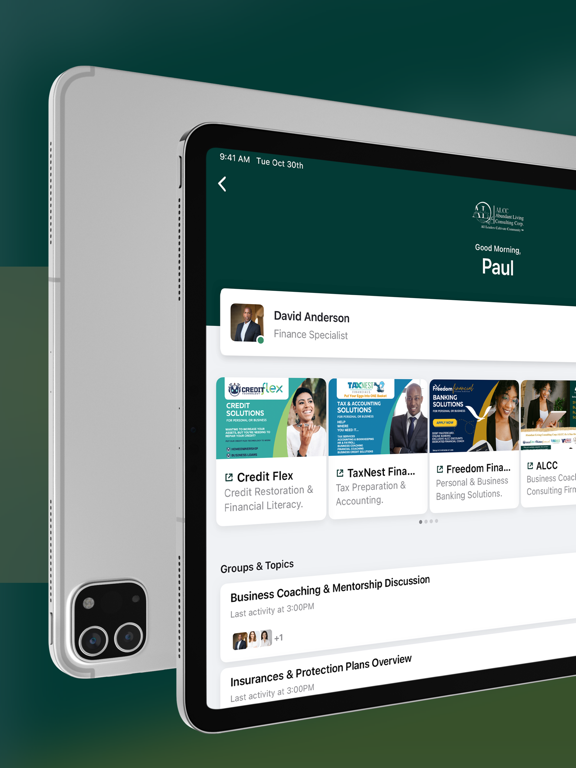 Abundant Living Consulting iPad screenshot 1 - Business app