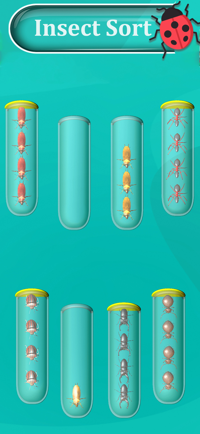 Insects Sort Puzzle Game