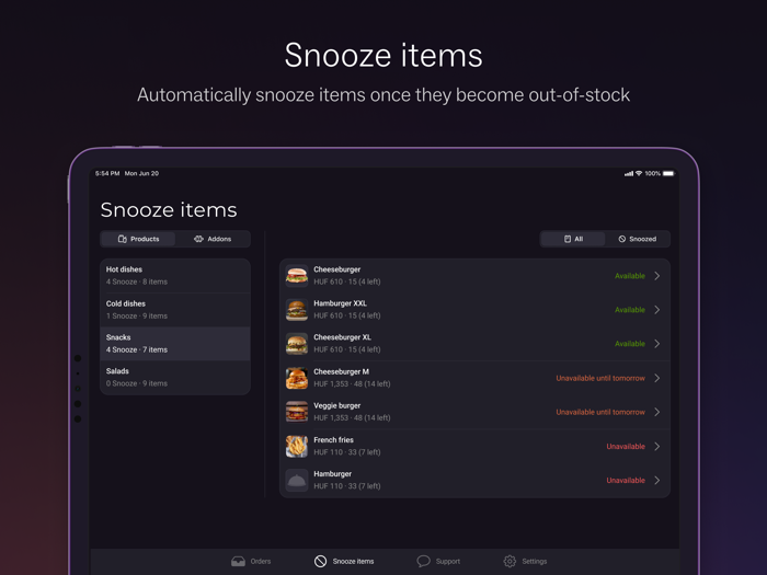 Bumerang - app for restaurants