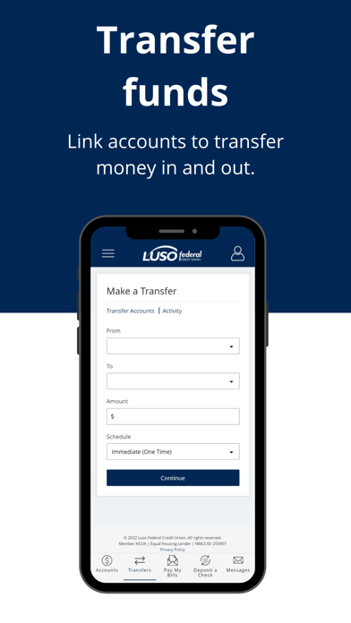 Luso FCU iMobile Screenshot