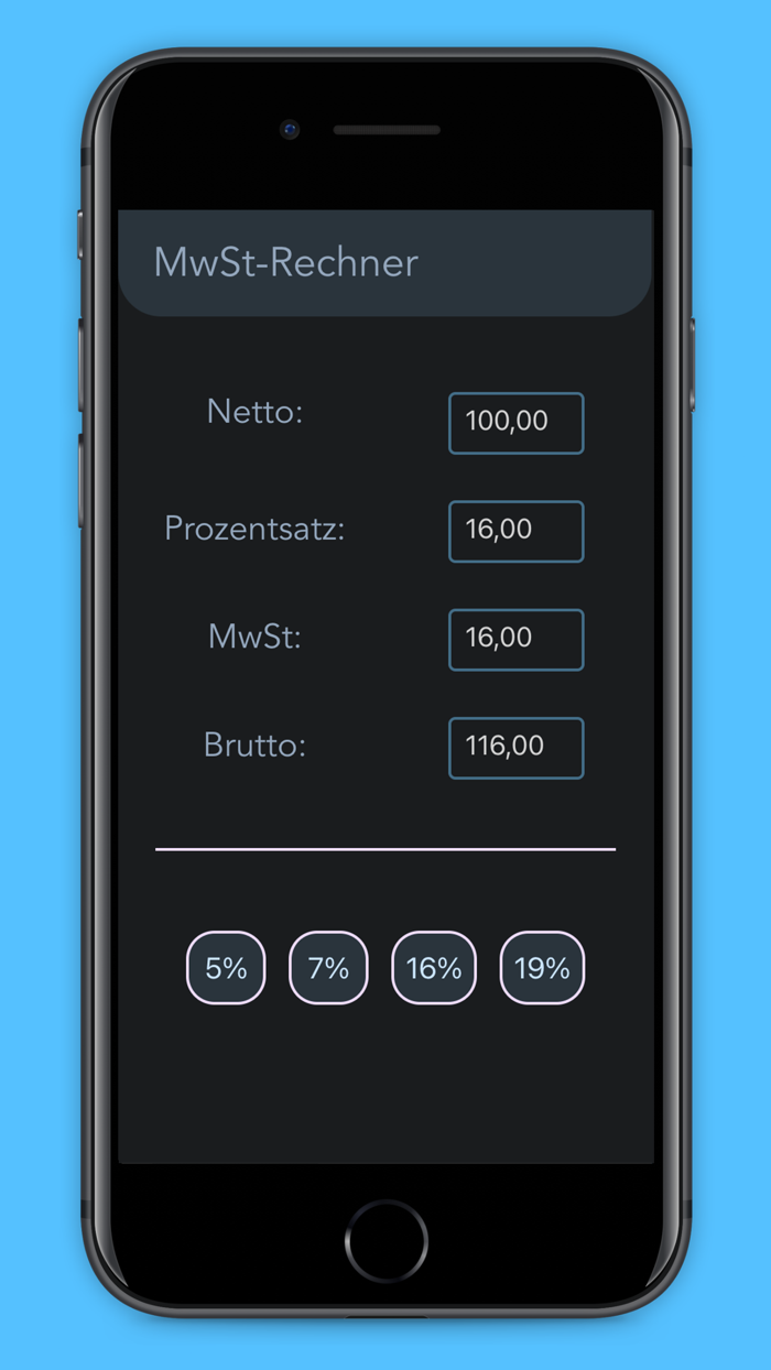 Pro Mehrwertsteuer Rechner
