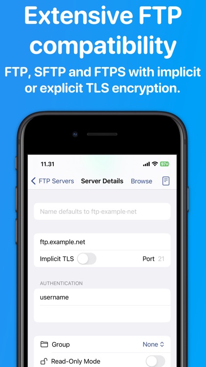 FTP Files: Server Storage