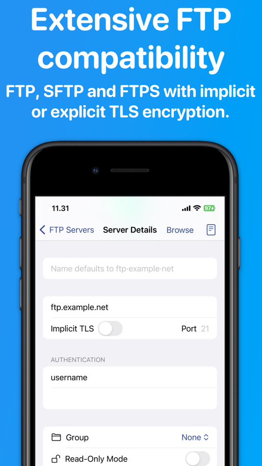 #2. FTP Files: Server Storage (macOS) Bởi: Anders Borum ApS