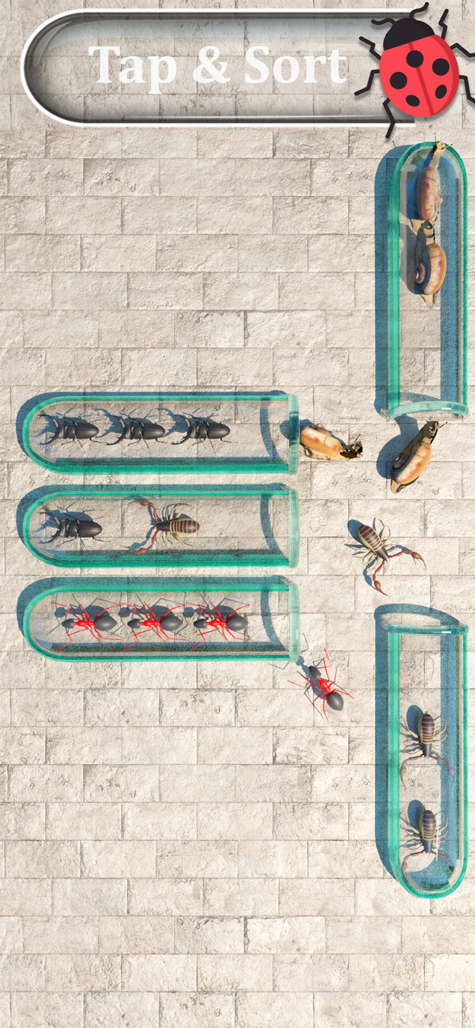 Insects Sort Puzzle Game