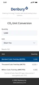 Denbury CO2 Unit Converter screenshot #1 for iPhone