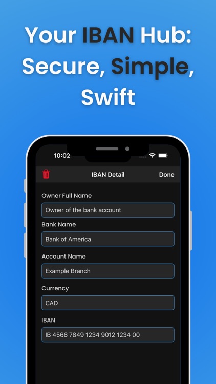 IBAN Planner Manager Organizer screenshot-3