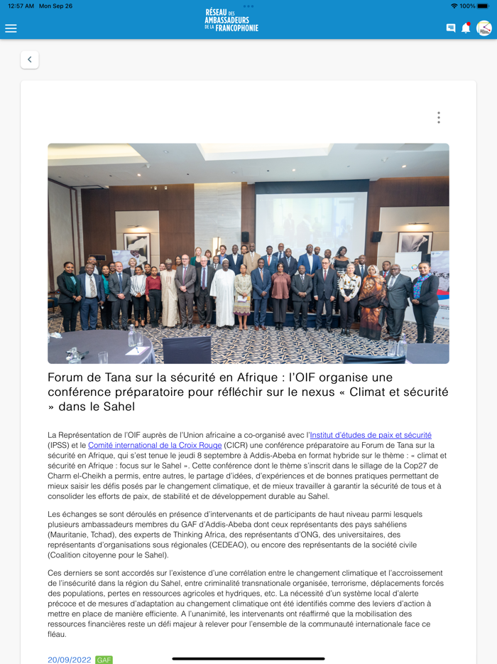 Ambassadeur de la Francophonie