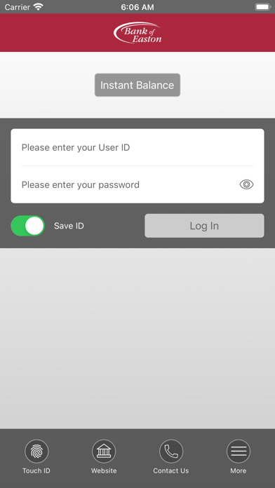 Bank of Easton Mobile Banking Screenshot