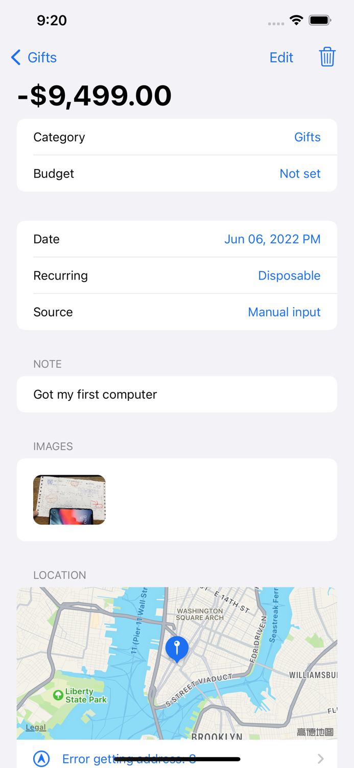Money Goes Budget Tracker