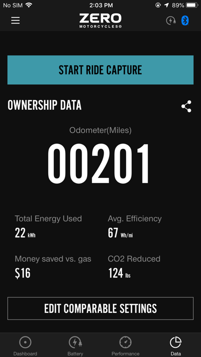 Zero Motorcycles NextGen Screenshot