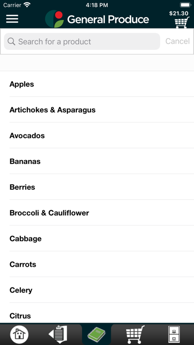 General Produce Co. Checkout Screenshot