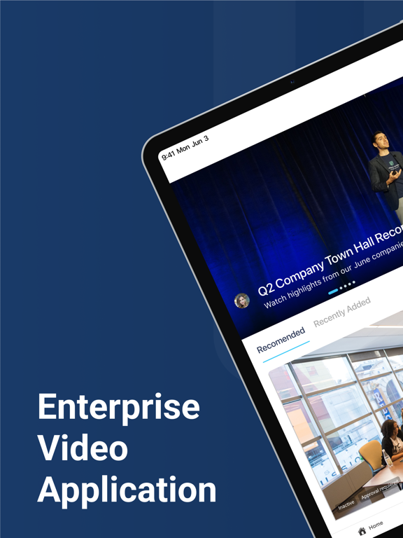 Vbrick Mobile iPad screenshot 1 - Business app