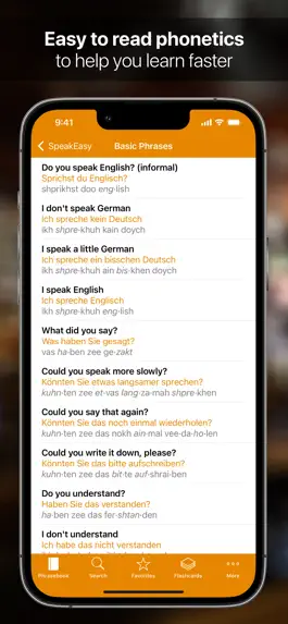 Game screenshot SpeakEasy German Phrasebook apk