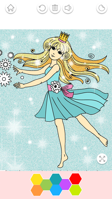 My Princess Coloring Glitter Screenshot