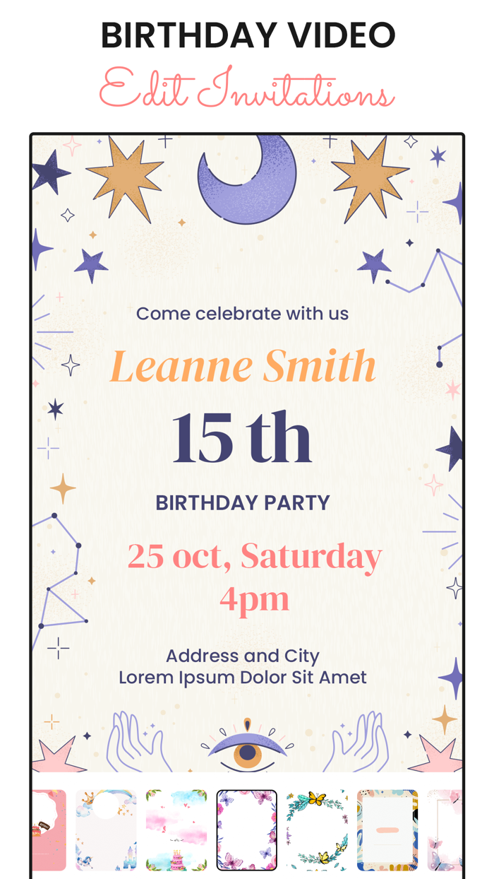 Video Invitation Birthday Card