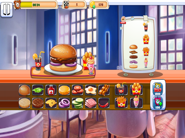 العاب طبخ شيف البرجر للبنات