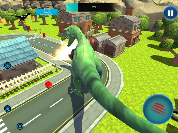 City Destruction Dinosaur Game