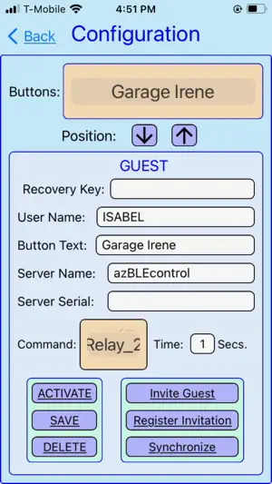 azBLEcontrol screenshot 2