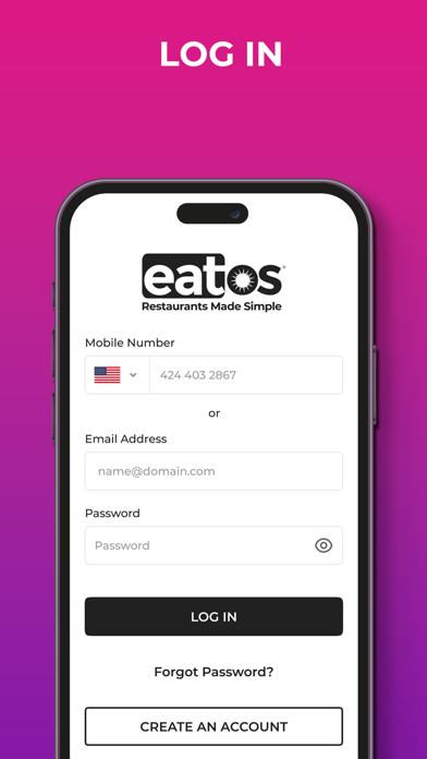 Restaurant Point of Sale eatOS Screenshot