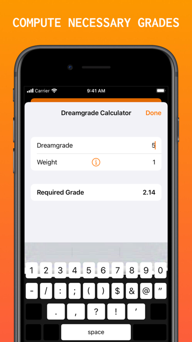 Grade Calculator - PlusPoints Screenshot