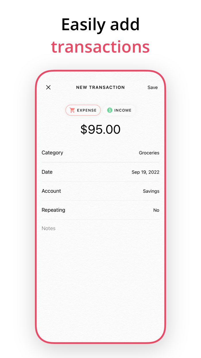 Budget Planner App - Fleur