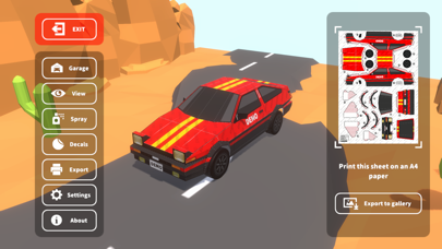 Papercraft Auto Shop Screenshot