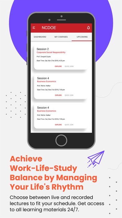 NMIMS CDOE Student App Screenshot