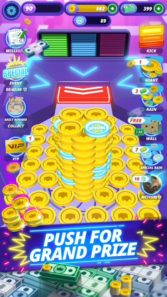 #1. Coin Pusher - Vegas Mania (iOS) بواسطة: GOECORUSH Media, s. r. o.