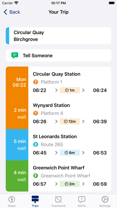 Trip Planner - NSW Transport Screenshot