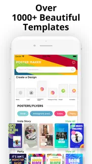 poster maker + flyer creator iphone screenshot 1