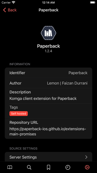 Paperback - A Komga Client Screenshot