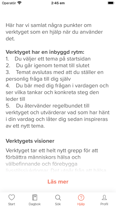 Livsstilsverktyget Screenshot