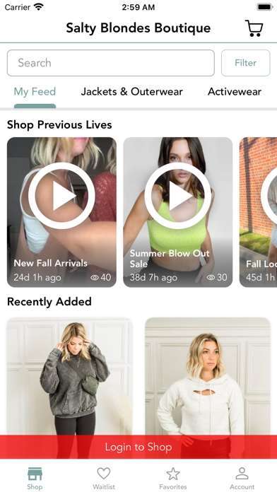 Salty Blondes Boutique Screenshot