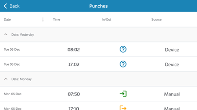 Spektrum Time&Attendance Screenshot