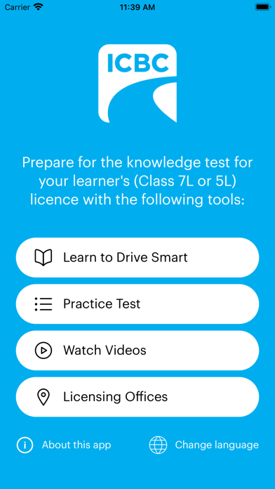 ICBC Practice Knowledge Test Screenshot