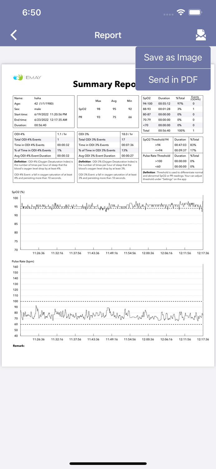 EMAY Bluetooth Pulse Oximeter