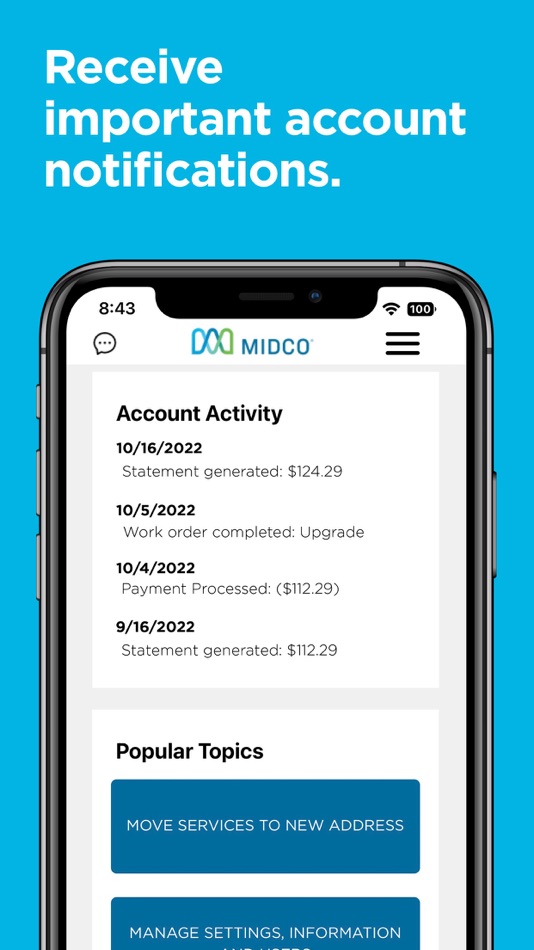 #5. Midco My Account (iOS) Podle: Midcontinent Communications Inc.