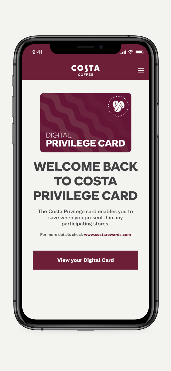Costa Privilege Card