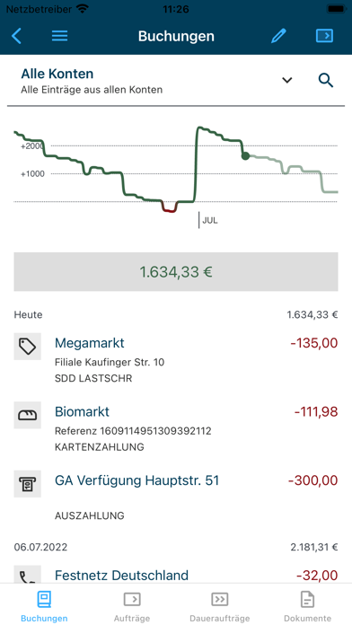 Sperrer Banking Screenshot