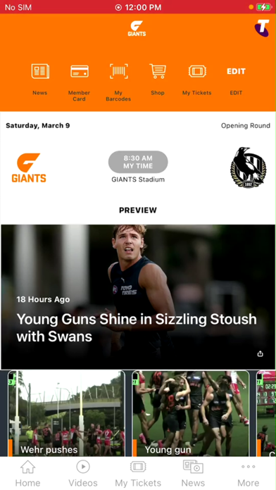 GIANTS Official App Screenshot