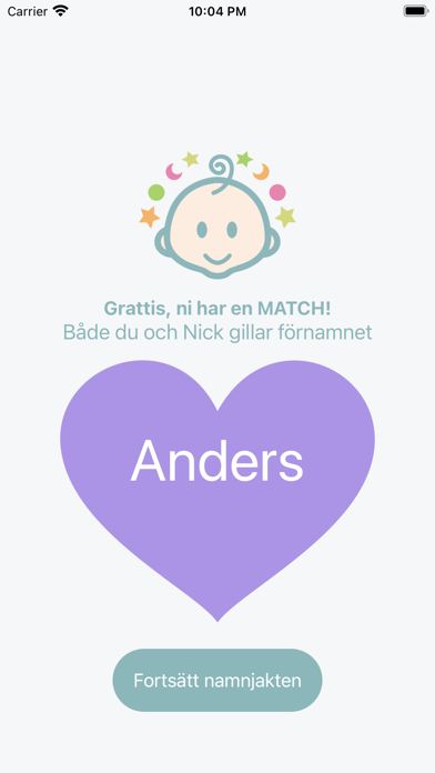 BebisNamn - Swipe & Match Screenshot